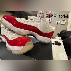 Jordan 11 low (SIZE 12) Red and White-Classics-lightly used